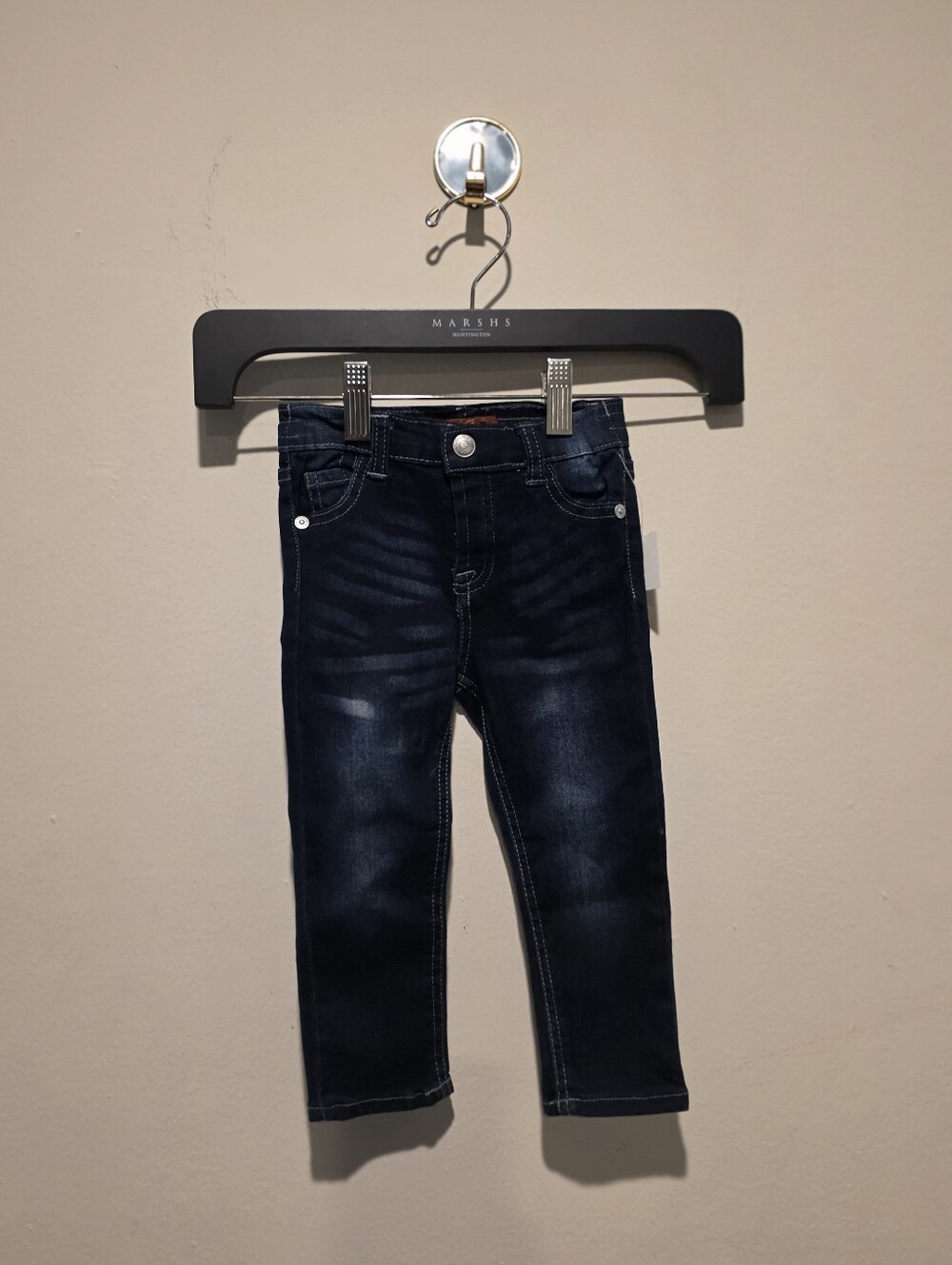 7 For All Mankind Infant Boy's Dark Wash Skinny Jeans Size 18M